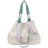 Fritzi aus Preussen Fritzi Izzy Medium Limited Painted Straw Shopper donna borsa effetto paglia grande borsa estiva borsa mare portaocchiali pendente look rafia 29 x 42 x 15 cm - Verde, Marrone, Naturale, Nero