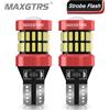 MAXGTRS 2x Flash stroboscopico T15 W16W 921 912 LED 4014 3030 6000K bianco rosso giallo auto lampadina retromarcia Backup Canbus indicatore di direzione