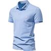 AIOPESON AIOPEON Marca 100% Cotone Polo da uomo Casual Tinta unita Manica corta Polo da uomo Nuova estate Desinger Abbigliamento Uomo