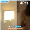Pzsunly Sensore di movimento luce Led Usb TYPE-C ricarica lampada quadrata per camera da letto cucina scala corridoio armadio illuminazione luce notturna