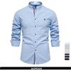 AIOPESON 100% cotone camicia sociale da uomo tinta unita manica lunga camicia di marca di alta qualità per uomo primavera stand camicie da uomo casual