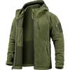 ReFire Gear Giacca da caccia in pile da uomo Escursionismo Caccia Giacca tattica in pile da esterno Inverno caldo Zip intera Felpe militari Multi-tasche