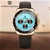 PAGANI DESIGN Orologi da uomo Top Luxury quadrante blu turchese orologio al quarzo da uomo automatico data cronografo sportivo orologio impermeabile da uomo