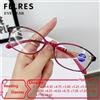 FELRES Anti luce blu altamente diottrica +4.5 5.0 da 6.0 a +8.0 Occhiali da lettura con montatura piccola Donne Anziani Finiti Occhiali da presbite Lettore