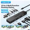Lemorele USB C HUB 13-in-1 Docking Station 4K 30Hz HDMI USB 3.0 PD 100W RJ45 VGA SD/TF Splitter USB Accessori per computer portatili