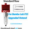 Sirol Per Bambu Lab P2S Hotend aggiornato 0.2/0.4/0.6/0.8mm Ugello in acciaio temprato Sostituisci Hot End Bambulab H2D H2S Testina di stampa stampante 3D