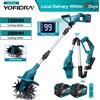 YOFIDRA 200MM Motozappa Elettrica da Giardino 180 ° Attrezzo Pieghevole per Aratura del Terreno Compatibile con Batteria Makita