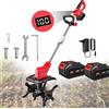 DWiusty Motozappa Elettrica Portatile, Coltivatore, Trimmer per Erba, Attrezzo Manuale Senza Fili per Giardinaggio, Compatibile con Batteria Makita 21V