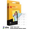 Kodak Carta Fotografica Originale Kodak Zink 20/40/60/80/100 Fogli 2"x3" Premium Compatibile con Kodak Smile Kodak Step PRINTOMATIC