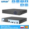 smar Registratore Video NVR POE H.265 a 4/8 Canali con Supporto ONVIF P2P e Rilevamento Volto per Telecamere IP POE da 5MP/8MP - Disponibilità Locale UE