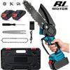 DWiusty Mini Motosega DWiusty 6 Pollici 3000W Senza Fili, Sega Elettrica per Lavorazione del Legno e Giardinaggio, Compatibile con Batteria Makita 18V