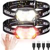 KDULIT Lampada Frontale a 9 LED Ricaricabile con Sensore di Movimento, Torcia Portatile per Pesca, Campeggio, Attività all'Aperto e Lavoro