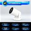 NONE Proiettore Portatile HY300ultra 8K Android 11, 4000 Lumen, WiFi 6, BT5.4, per Teatro all'Aperto, Altoparlante HiFi 5W, 720P HD