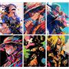 Bandai Dipinto Diamantato Anime One Piece Luffy, Mosaico Completo in Diamanti, Ricamo per Decorazione Casa, Arte Murale Cartoon