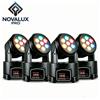 MINGJIE 1/2/4 Pezzi 110W RGBW 4in1 LED Moving Head Light Mini Beam Wash Illuminazione Scenica DMX512 Attivazione Sonora per DJ Feste Club Matrimoni Spettacoli