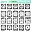 Bseed Serie E 86mm Moduli Fai-da-te Presa USB Type-C EU FR con Dimmer e Interruttore a Rullo per Tapparelle, Parte per Foro Presa Cavo ST TV RJ56 CAT6