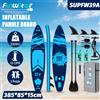 funwater Tavola SUP Gonfiabile a Doppia Postazione 385 * 85 * 15cm Design Ultra Grande e Largo, Doppia Pagaia, Doppia Corda di Sicurezza per i Piedi, Doppia Borsa Impermeabile per Telefono, Adatta per Coppie e