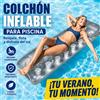 NONE Materassino Gonfiabile per Piscina 188×71cm, con Cuscino Integrato e 18 Tasche, in PVC Resistente, Ideale per il Relax in Acqua