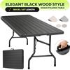Eiryss Tavolo Pieghevole 180cm Portatile da Esterno Campeggio HDPE Tavolo a Valigia Portata 150kg + 2 Tovagliette e Sottobicchieri