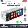 MEKEDE EU Warehouse 1 Din Wireless Carplay Android Auto Schermo Touch HD per Volkswagen Hyundai Lada Toyota Nissan Ford Universale 6.86 Pollici Autoradio con Manopola Singola FM Stereo MP5 Lettore