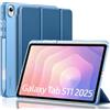MoKo Custodia per Samsung Galaxy Tab S11 Case 11 2025, Blu Marino | Con Portastilo S, Protettiva Trifold, Sottile e Leggera, Posteriore Traslucida in PC Rigido, Auto Wake/Sleep