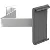 Durable 893423 Tablet Holder Wall Arm, Porta Tablet da Parete con Braccio Estendibile, Robusto, Versatile, Applicazione Stabile e Sicura, 95x225x170 mm, Argento