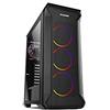 NOX XTREME PRODUCTS - NX QUANTUM ARGB Box, Micro ATX-ITX, 4 Ventole ARGB 120mm Preinstallate, Vetro Temperato, Spazio per 6 Ventole, USB 3.0, Colore Nero