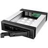 ICY BOX 5,25 Carrello Rimovibile per 1x HDD/SSD SATA III/SAS II da 3,5 (8,9 cm) o 1x da 2,5 (6,35 cm), in Alluminio, con Serratura, IB-129SSK-B