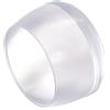 Adsamm® / 4 x puntali avvolgenti esterni/trasparenti/Ø 24-25 mm/tondi/piedini in PVC per gambe di mobili tonde/puntali protettivi per arredi Adsamm® Quality
