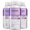 Garnier SkinActive Struccante Occhi Express 2in1 Rimuove Trucco Waterproof Fortifica le Ciglia Formula Delicata con Arginina di Origine Naturale - 3 Flaconi da 125ml