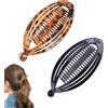 Clyhon Banana Clip Fermagli Per Capelli A Pettine Per Sport Vita Quotidiana Lavoro Clip Per Donne E Ragazze Nero Marrone 2 Pezzi,Stile B