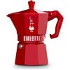 BIALETTI Caffettiera Moka Exclusive Red 3 Tazze Alluminio Rosso
