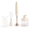 CREATE/FULLMIX RETRO/Frullatore a immersione bianco sporco/Frulla, mescola e monta, 6 velocità, bicchiere graduato da 600ml, senza BPA, bicchiere tritatutto da 500 ml, 1000W