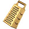Luxshiny Grattugia in Acciaio Inossidabile Oro Utensile Multifunzione Per Verdure E Formaggio Design Compatto 11.3 X 8.5 X 23.9 Cm