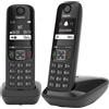Gigaset Telefono cordless Gigaset AS690 DUO nero con secondo ricevitore