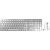 CHERRY DW 9100 SLIM - Set tastiera e mouse - senza fili - 2,4 GHz, Bluetooth 4.2 - QWERTY - GB - bianco, argento