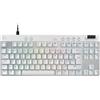 LOGITECH Tastiera da gioco Logitech G PRO X TKL Rapid, con cavo, AZERTY, RGB, bianca