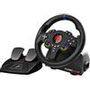 SUBSONIC - Volante Gaming 220 RS-5 per PS5 e PC - Nero | Volante da corsa180°, LED, doppio joystick, pedali analogici, leve del cambio, vibrazione per PS5 e PC