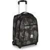 Invicta Trolley New Benin Fantasy, 36 L, Doppio Uso, Doppio Scomparto, Tasca Porta Borraccia, Scuola e Tempo Libero, Brushed Black, Bambini e Ragazzi, nero/grigio