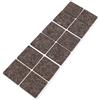 Adsamm® / 12 x feltrini autoadesivi in lana/marrone / 35x35 mm/quadrati/piedini per mobili in feltro naturale extra soft da 3 mm di spessore/pad protettivi per arredi Adsamm® Quality