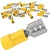 AUPROTEC 10x Connettore Femmina 4,0-6,0 mm² giallo 6,3 mm FDD Capicorda Preisolati PVC Connettori Crimp Ottone Stagnato Terminali per Cavi Fili Elettrici