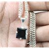 Pendente Solitario A Diamante Nero Certificato AGI Square 5,60 Ct Nuovo