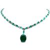 PNG Collana Ciondolo In Agata Verde E Zircone, Argento 925, 17 in