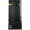 Cecotec Frigorifero Porta Francese 4 Porte Semi-Integrabile Total No Frost Bolero CoolMarket F2D 458 SBI Dark E. 458 Litri, Altezza 189 cm e 83 cm Larghezza, MetalFlexCooling, Compressore Inverter