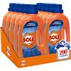 Sole Detersivo Lavatrice Liquido Bianco Splendente 290 Lavaggi, Formula Igienizzante, 10 Confezioni da 29 Lavaggi