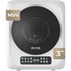 EVVO Asciugatrice Mini S4 - Asciugatrice portatile 3 Kg, design mini compatto, pannello touch, igiene UV, funzione anti-rughe, accessorio per scarpe, mini asciugatrice, ideale per spazi ridotti