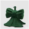 Enzo De Gasperi EDG Enzo de Gasperi Base per Albero di Natale Fiocco in Velluto Verde H45 D43
