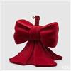Enzo De Gasperi EDG Enzo de Gasperi Base per Albero di Natale Fiocco in Velluto Bordeaux H45 D43