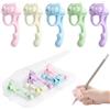Ulawellor Impugnature per Matita 5 Pezzi TPR Ergonomiche | Texture Flessibile, Pressione delle Dita Ridotta, per Destri e Mancini, Compatibile con Penne Gel, Scuola Ufficio Casa
