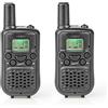 Nedis WLTK0500BK - Trasmettitore | Portata fino a 5 km | 8 canali | PTT/VOX | Fino a 2,5 ore | 2 pezzi | Nero